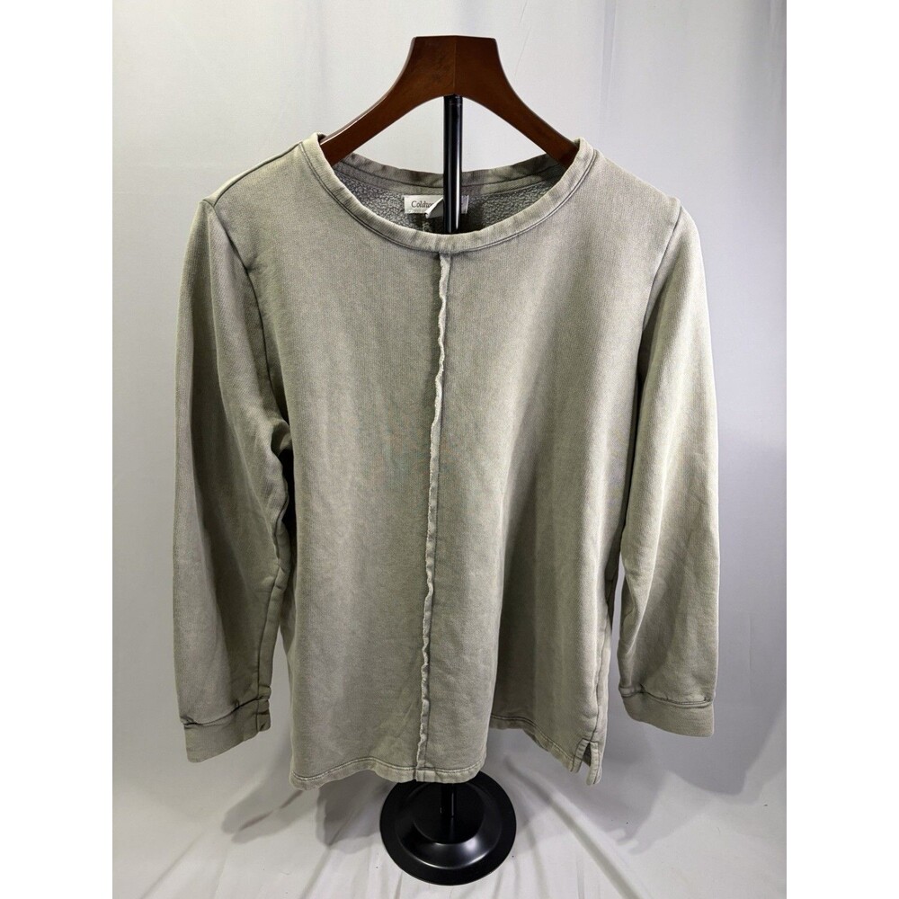 Womens Coldwater Creek Light Green Knited COZY Sweater (Medium)